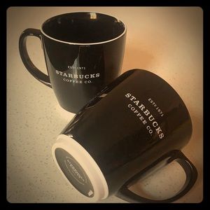 Starbucks | Set of 2 Classic Black Mugs | 18 fl oz